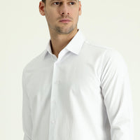 Beyaz Uzun Kol Slim Fit Dar Kesim Klasik Pamuklu Kolay Ütülenebilir Gömlek