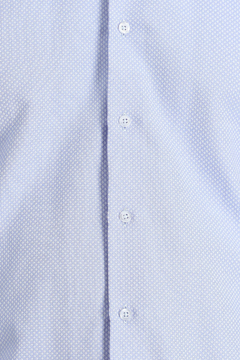 Açık Mavi Uzun Kol Slim Fit Dar Kesim Klasik Pamuklu Kolay Ütülenebilir Gömlek