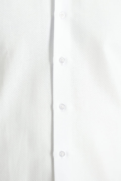 Beyaz Uzun Kol Slim Fit Dar Kesim Klasik Pamuklu Kolay Ütülenebilir Gömlek