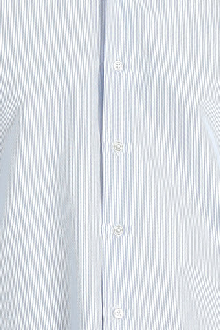  Uçuk Mavi Uzun Kol Slim Fit Dar Kesim Klasik Desenli Pamuklu Kolay Ütülenebilir Gömlek