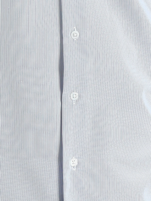 Açık Mavi Uzun Kol Slim Fit Dar Kesim Klasik Desenli Pamuklu Kolay Ütülenebilir Gömlek