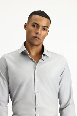  Siyah Uzun Kol Slim Fit Dar Kesim Klasik Desenli Pamuklu Kolay Ütülenebilir Gömlek