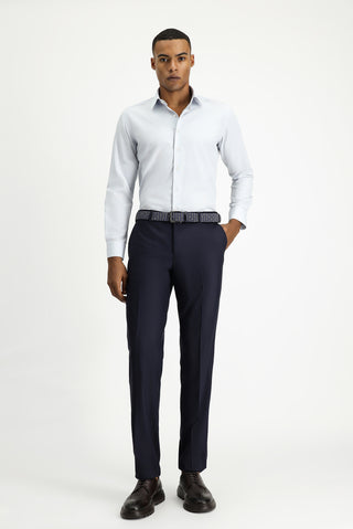  Açık Gri Uzun Kol Slim Fit Dar Kesim Klasik Desenli Pamuklu Kolay Ütülenebilir Gömlek