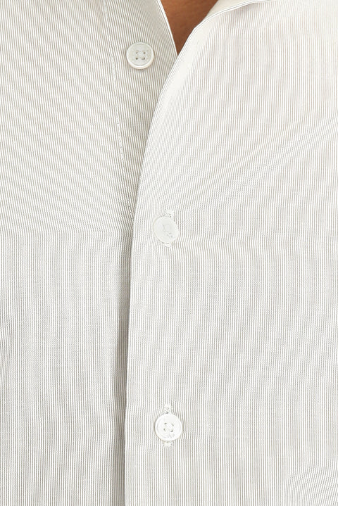 Orta Bej Uzun Kol Slim Fit Klasik Yaka Pamuklu Kolay Ütülenebilir Desenli Gömlek