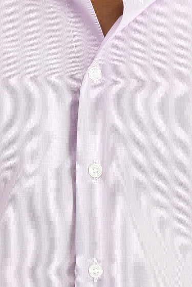 Toz Pembe Uzun Kol Slim Fit Dar Kesim Klasik Desenli Pamuklu Kolay Ütülenebilir Gömlek