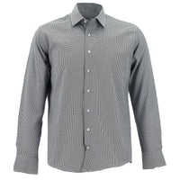 Koyu Lacivert Uzun Kol Slim Fit Dar Kesim Klasik Desenli Pamuklu Kolay Ütülenebilir Gömlek