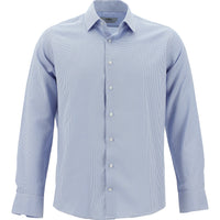 Açık Mavi Uzun Kol Slim Fit Dar Kesim Klasik Desenli Pamuklu Kolay Ütülenebilir Gömlek