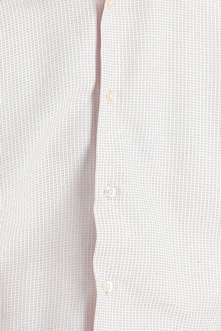  Açık Kırmızı Uzun Kol Slim Fit Dar Kesim Desenli Pamuklu Kolay Ütülenebilir Gömlek
