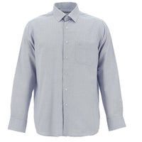 Mavi Uzun Kol Klasik Desenli Pamuklu Kolay Ütülenebilir Gömlek