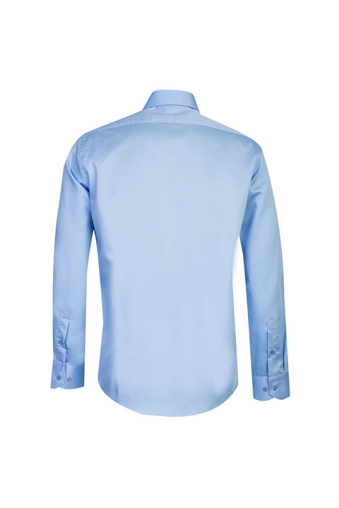 Açık Mavi Uzun Kol Klasik Non Iron Pamuklu Gömlek