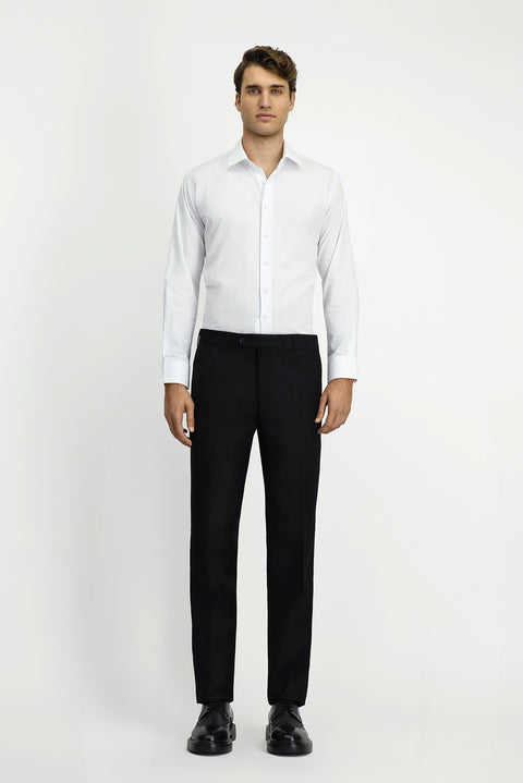 Beyaz Uzun Kol Slim Fit Dar Kesim Klasik Pamuk Gömlek