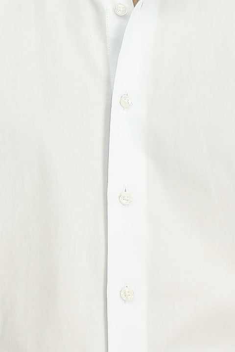 Beyaz Uzun Kol Slim Fit Dar Kesim Klasik Pamuk Gömlek