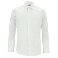 Beyaz Uzun Kol Slim Fit Dar Kesim Non Iron Saten Pamuklu Gömlek