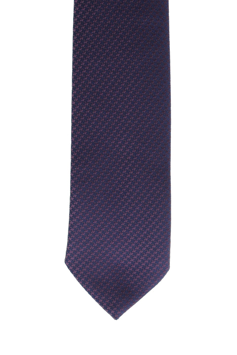 Lila Mikro Desenli Kravat