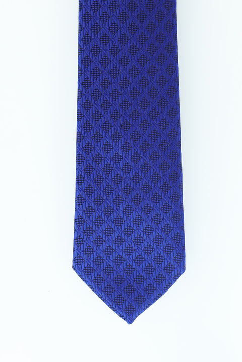 Saks Mavi Desenli Kravat