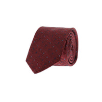 Koyu Bordo Desenli Kravat