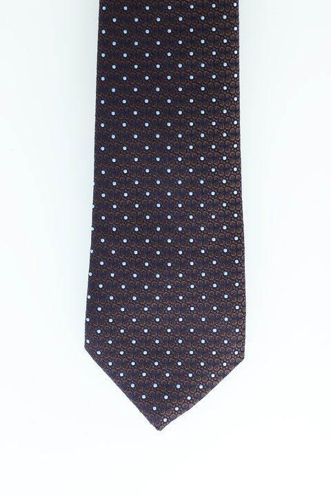 Dark Brown Patterned Tie