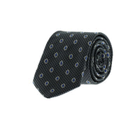 Koyu Kahve Çiçek Desenli Kravat