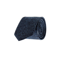 Koyu Lacivert Desenli Kravat