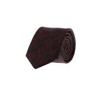 Koyu Bordo Desenli Kravat