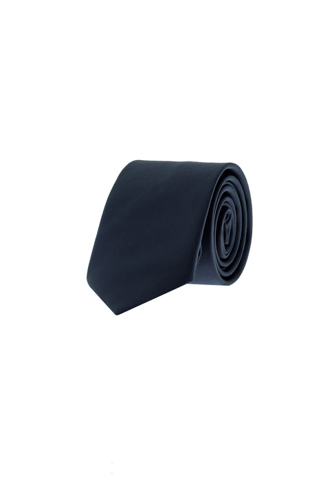 Dark Navy Plain Satin Tie