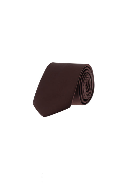 Dark Burgundy Plain Satin Tie