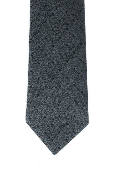 Orta Gri Desenli Kravat