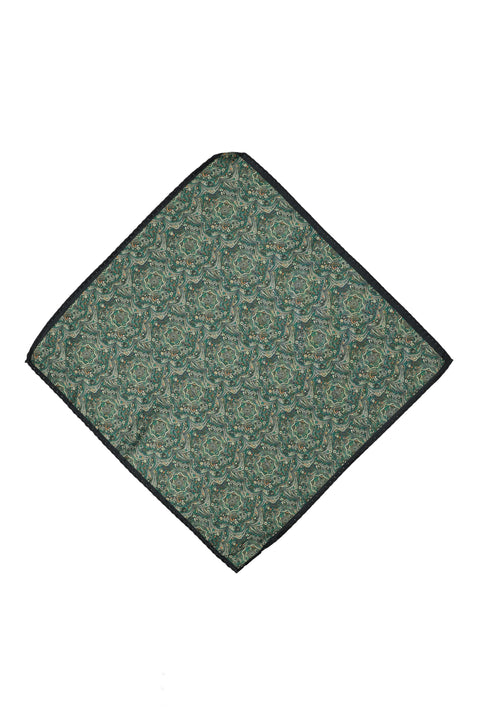Koyu Yeşil Desenli Mendil