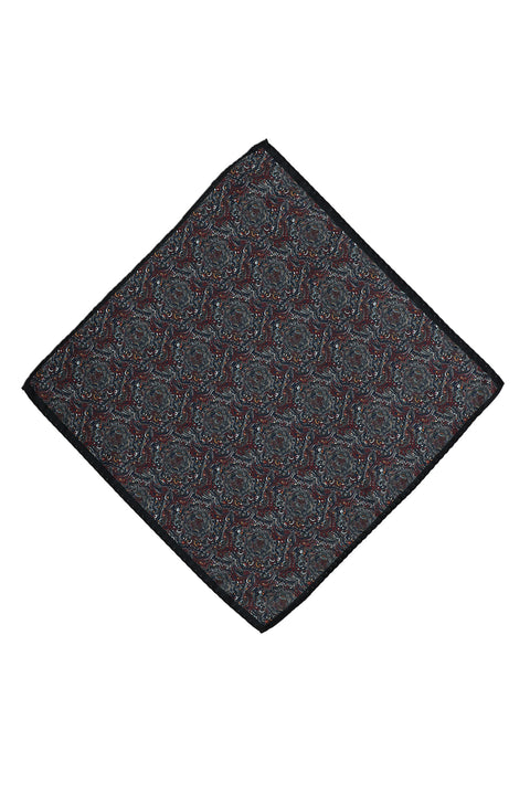 Koyu Bordo Desenli Mendil