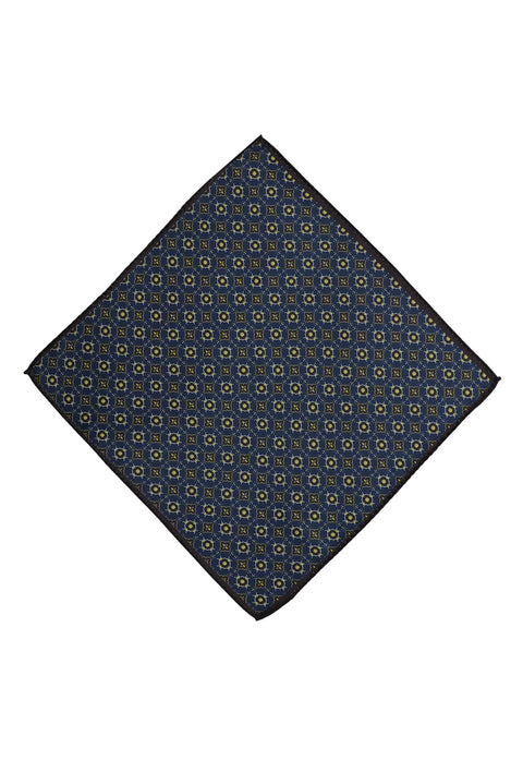 Koyu Lacivert Desenli Mendil