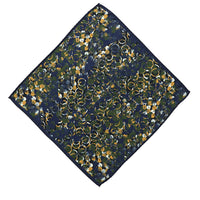 Koyu Lacivert Desenli Mendil