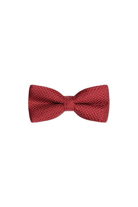Dark Burgundy Patterned Bow Tie