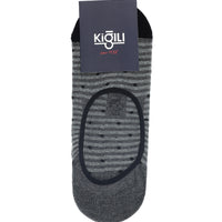 Siyah 2'li Pamuklu Desenli Loafer Çorap Seti