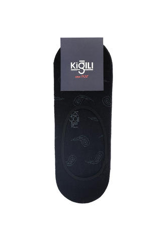  Siyah 2'li Pamuklu Desenli Loafer Çorap Seti