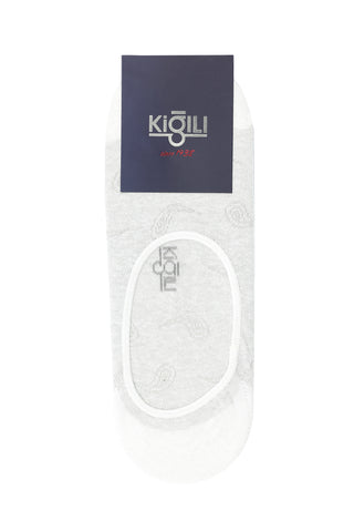  Beyaz 2'li Pamuklu Desenli Loafer Çorap Seti