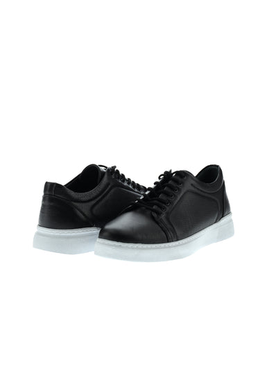 Siyah Sneaker Deri Ayakkabı