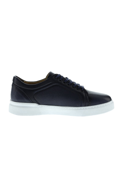 Orta Lacivert Sneaker Deri Ayakkabı