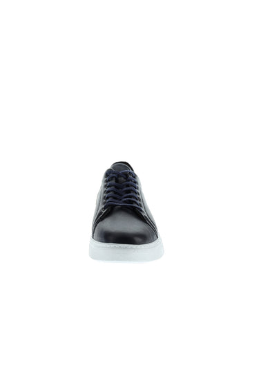 Orta Lacivert Sneaker Deri Ayakkabı
