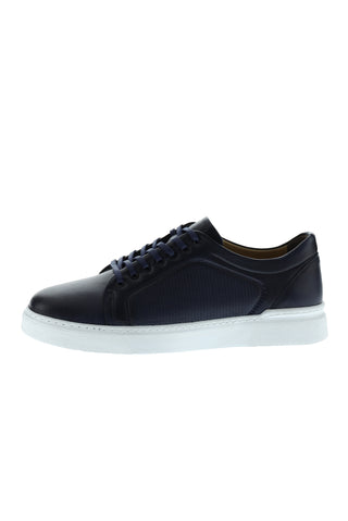  Orta Lacivert Sneaker Deri Ayakkabı
