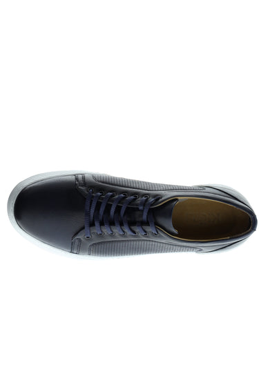Orta Lacivert Sneaker Deri Ayakkabı