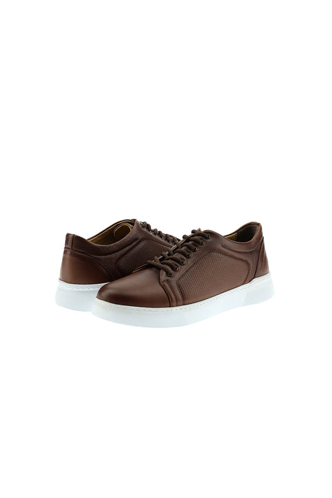 Tan Leather Sneaker Shoes