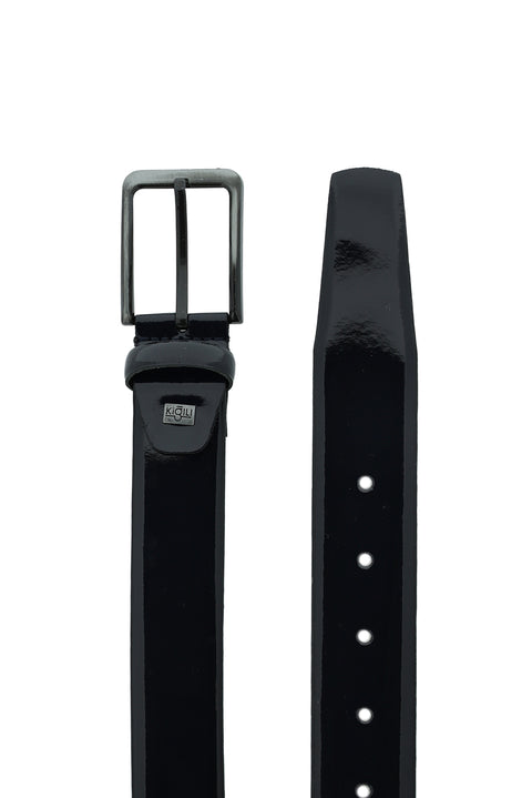 Koyu Lacivert Klasik Rugan Deri Kemer