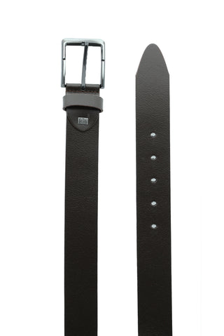  Koyu Kahve Spor Desenli Deri Kemer