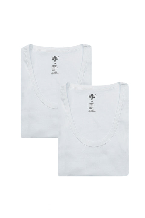 Beyaz 2'li Pamuk Sporcu Atlet Seti