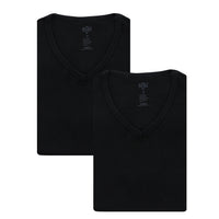 Siyah 2'li Pamuk V Yaka Atlet Seti