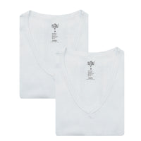 Beyaz 2'li Pamuk V Yaka Atlet Seti