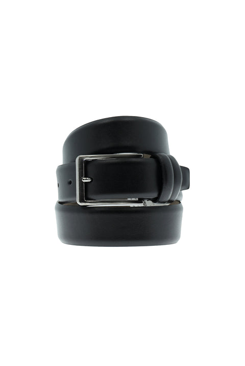 Siyah Deri Klasik Kemer