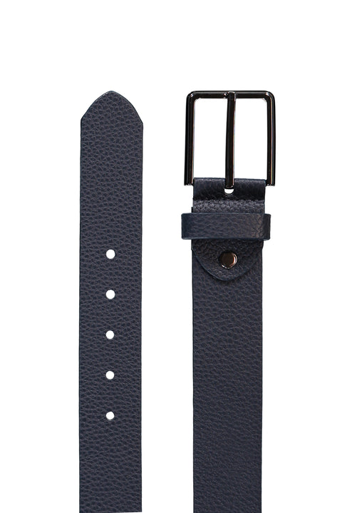 Koyu Lacivert Spor Floter Deri Kemer