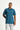 Orta Petrol Polo Yaka Regular Fit Nakışlı Tişört
