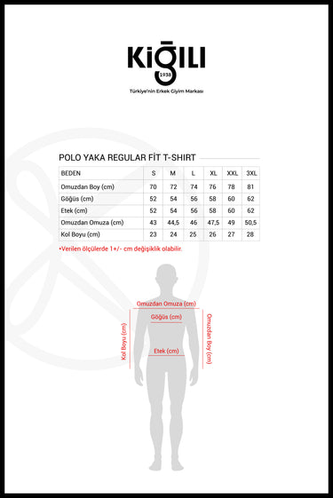  Orta Bej Polo Yaka Regular Fit Nakışlı Pamuklu Tişört